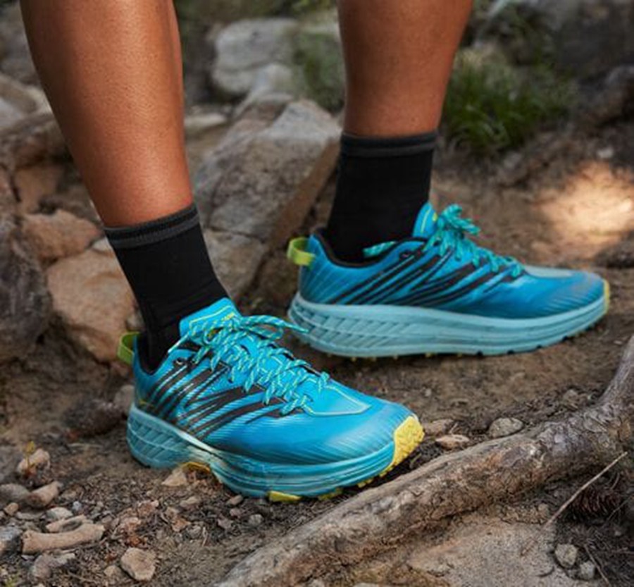 Hoka Australia One One Speedgoat 4 - Womens Trail Shoes Turquoise - MDVWU-8063